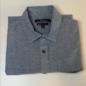 Marc Anthony Slim Fit Casual Button Down Shirt Gray Size Medium